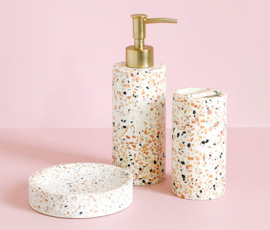 אביזרי אמבטיה מחזיק מברשת שיניים, מכיל מתקן סבון, כלי סבון בסגנון טראצו